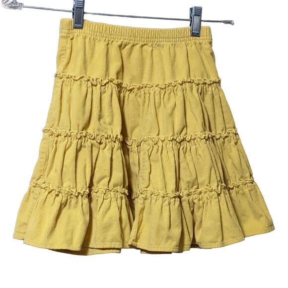 Hanna Andersson Other - Hanna Andersson 100% cotton tiered ruffled yellow skirt girls 120/ 6-7